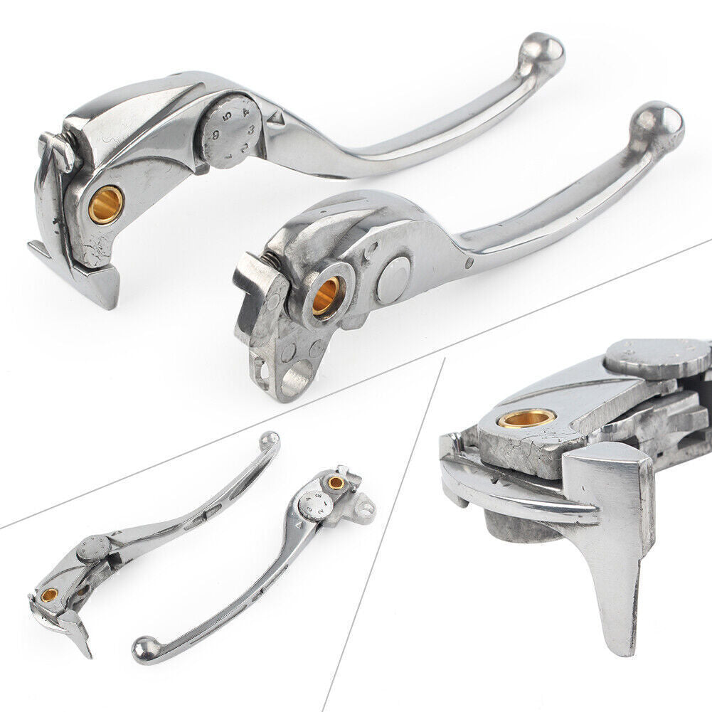 2X Chrome Black Brake Clutch Levers Fit for Honda CBR1000RR 04-07 CB1000R 2008-2016 Q