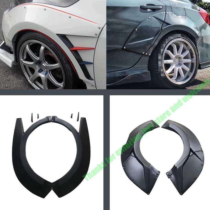 for Honda for Civic 2016-2018 Resin Front Rear Wheel Eyebrow Wide Body Fenders 1set
