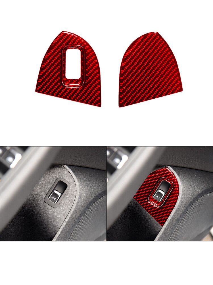 2 pieces of carbon fiber style rearview mirror cover decorative caps suitable for Altima 2013-2018- v
