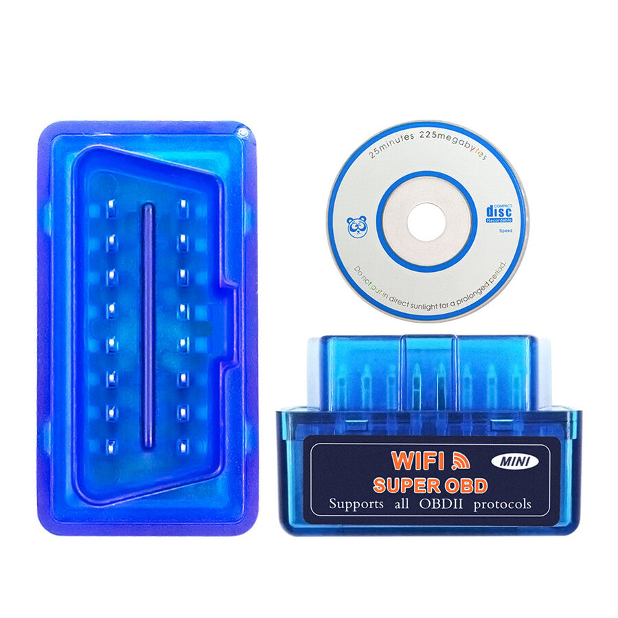 Car ELM327 WiFi Wireless OBD2 Scanner Code Reader Tool Work For Android IOS Blue