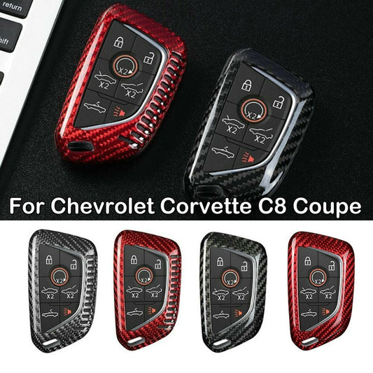 carbon fiber car remote key shell/protective case for Chevrolet for Corvette C8 Coupe Q