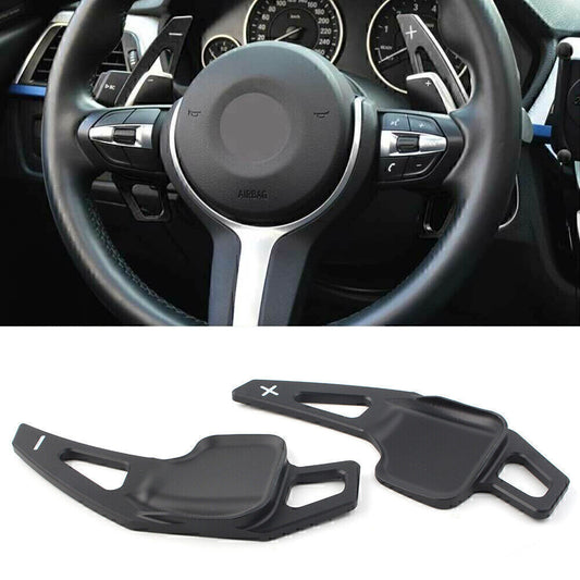Black Steering Wheel Shift Paddle Extension Shifter for BMW3 BMW5 F10/F30/F80