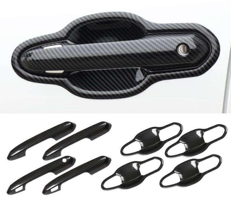 for Toyota RAV4 2019-2023 Carbon Fiber ABS Outer Door Handle Bowl Cover Trim12