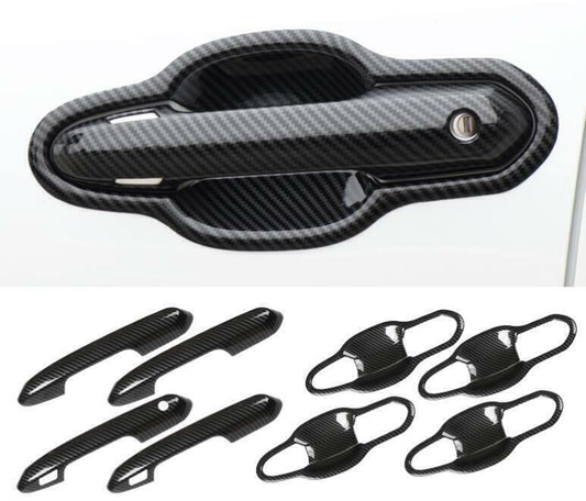 for Toyota RAV4 2019-2023 Carbon Fiber ABS Outer Door Handle Bowl Cover Trim12