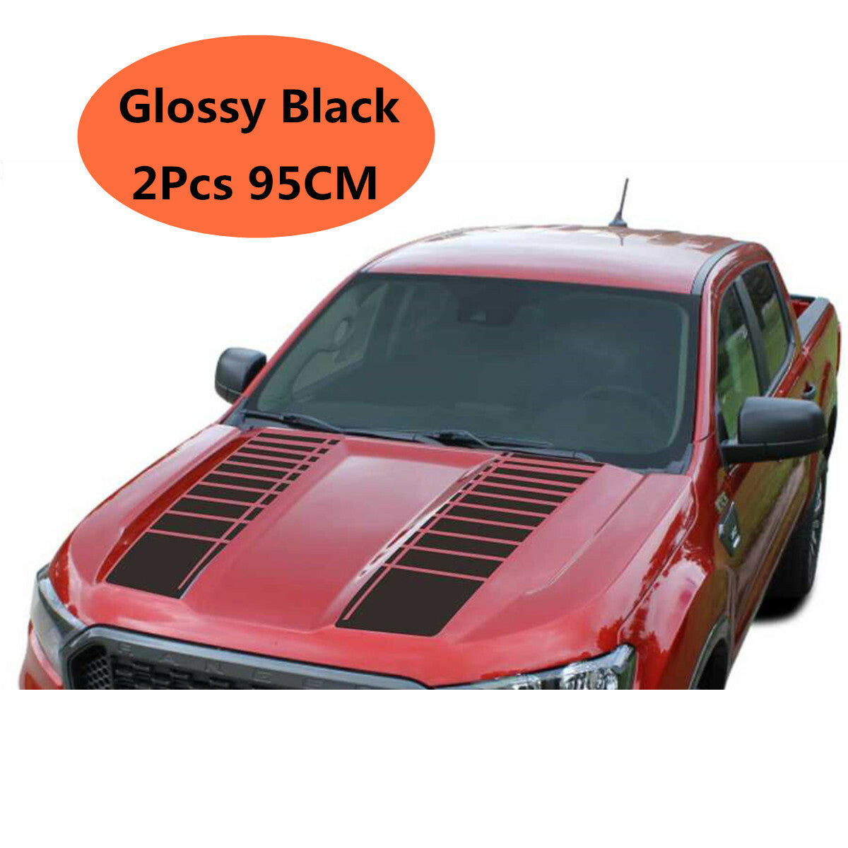 2Pcs Car Bonnet Hood Stickers Decal Stripe Graphics Styling Exterior Decoration