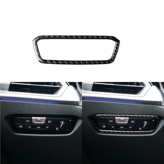 Carbon Fiber Interior Headlight Button Trim Cover Fit for BMW 3 Series G20 19-21
