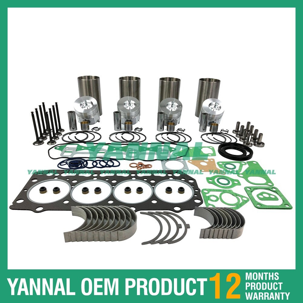 Overhaul and rebuild kit, piston rings, full head washers, bearings suitable for Yanmar 4D84-2