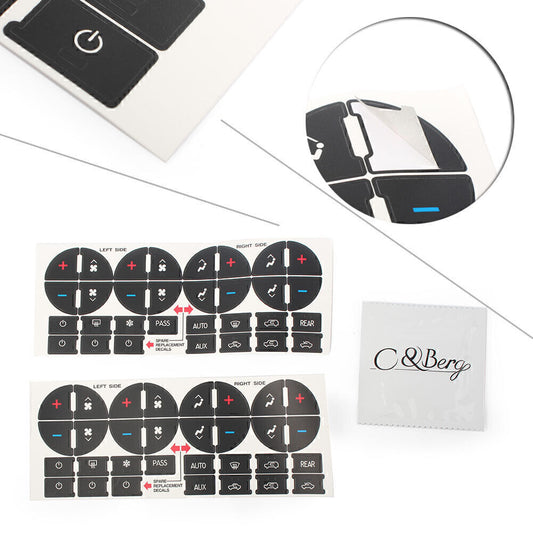 AC Dash Button Repair Kit Decal Stickers Dash Replacement for 2007-13 for Chevy for GMC Q