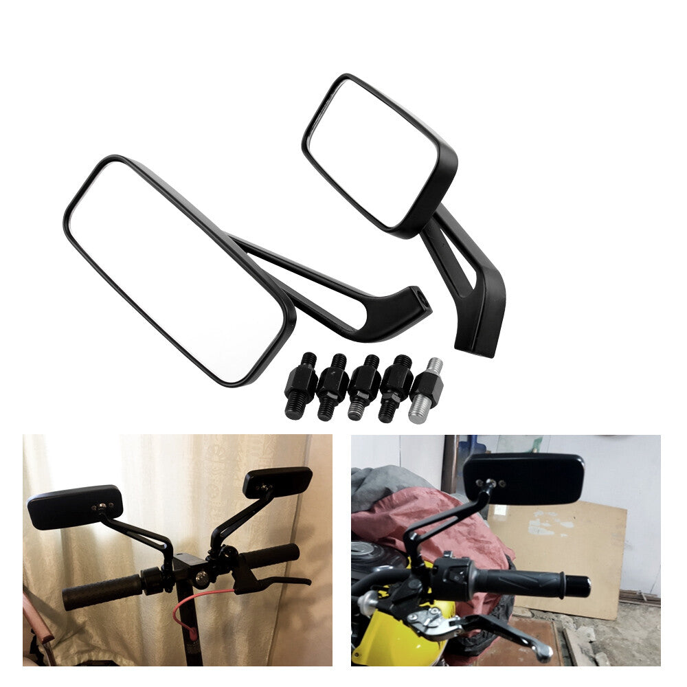 Motorcycle Rectangle Steady Rearview Mirrors 8/10Mm for Honda for Suzuki for Kawasaki Q