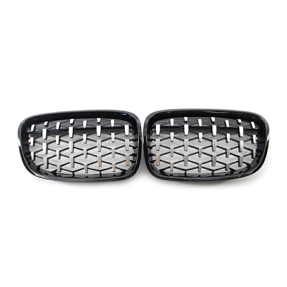 Front Black Grille Chrome Diamond Meteor Latest Style for BMW 1Series F20 11-14