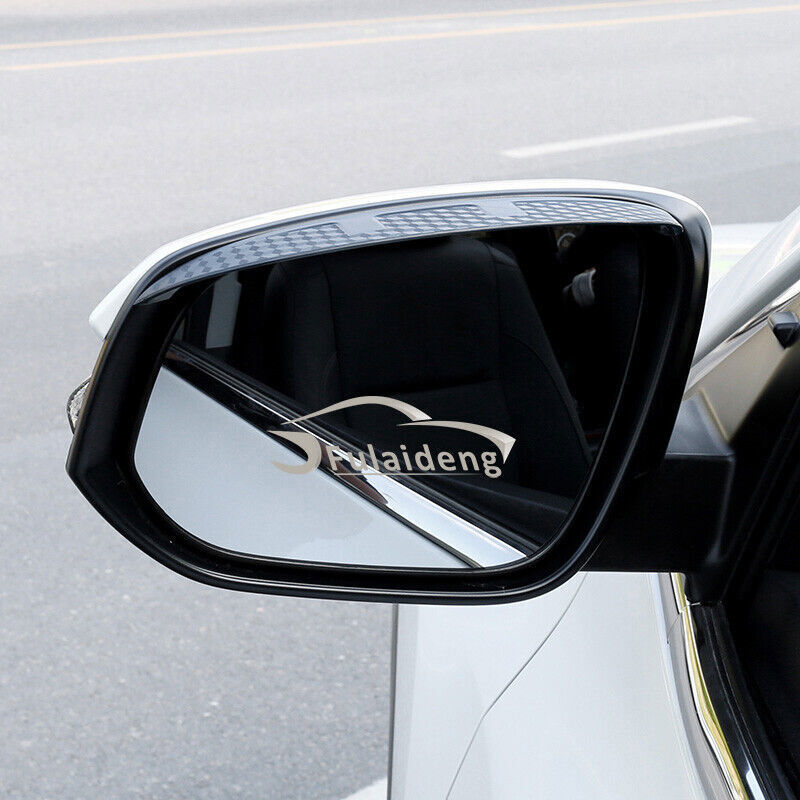 for Toyota Highlander 2014-2019 Carbon Fiber Rearview Mirror Rain Eyebrow Trim