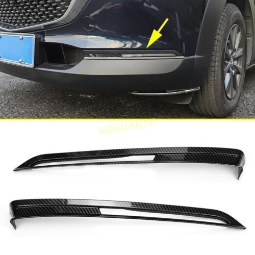 for Mazda CX-30 2020-2022 Carbon Fiber Front bumper Fog Light Lamp Frame Trim