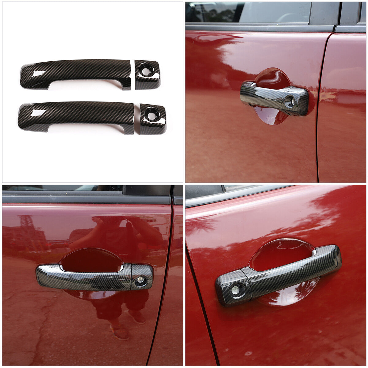 Silver Chrome Tailgate Handle Trim Frame Cover ABS for Tundra 2014 - 2021- v