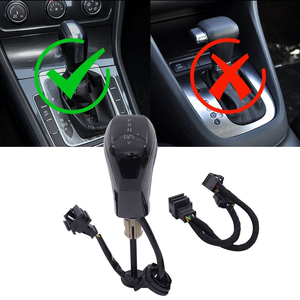 Electronic LED Gear Shift Knob+Gaiter for Golf MK6 MK7 for Passat B7/8 Black