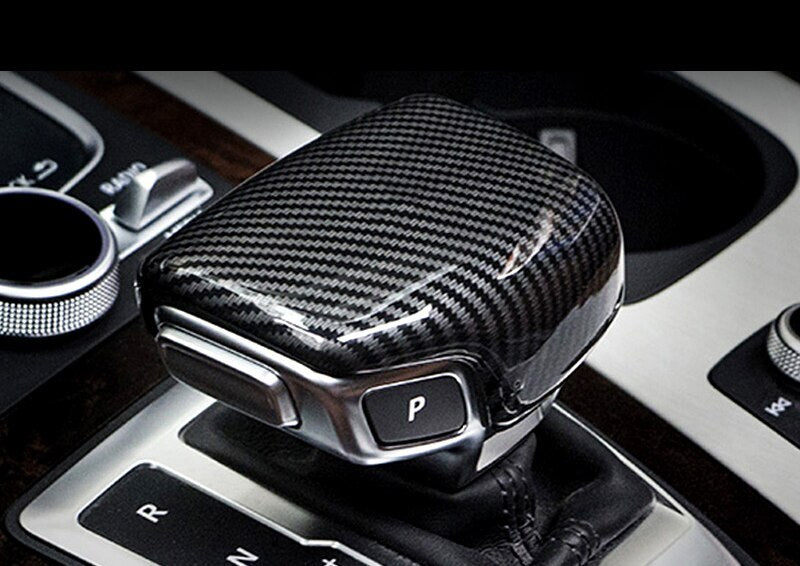 Carbon fiber style gear shift cutter protector suitable for Audi Q5 and Q7 (2017-21) Q