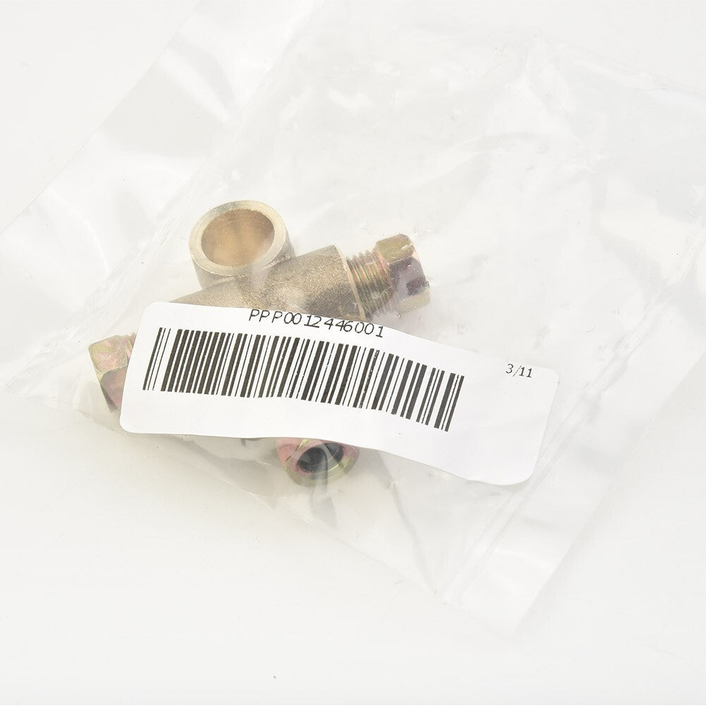 BRASS BRAKE Tube Pack 3-Way T-PIECE  3-Piece M10 Male Pack for 3/16 Tubes