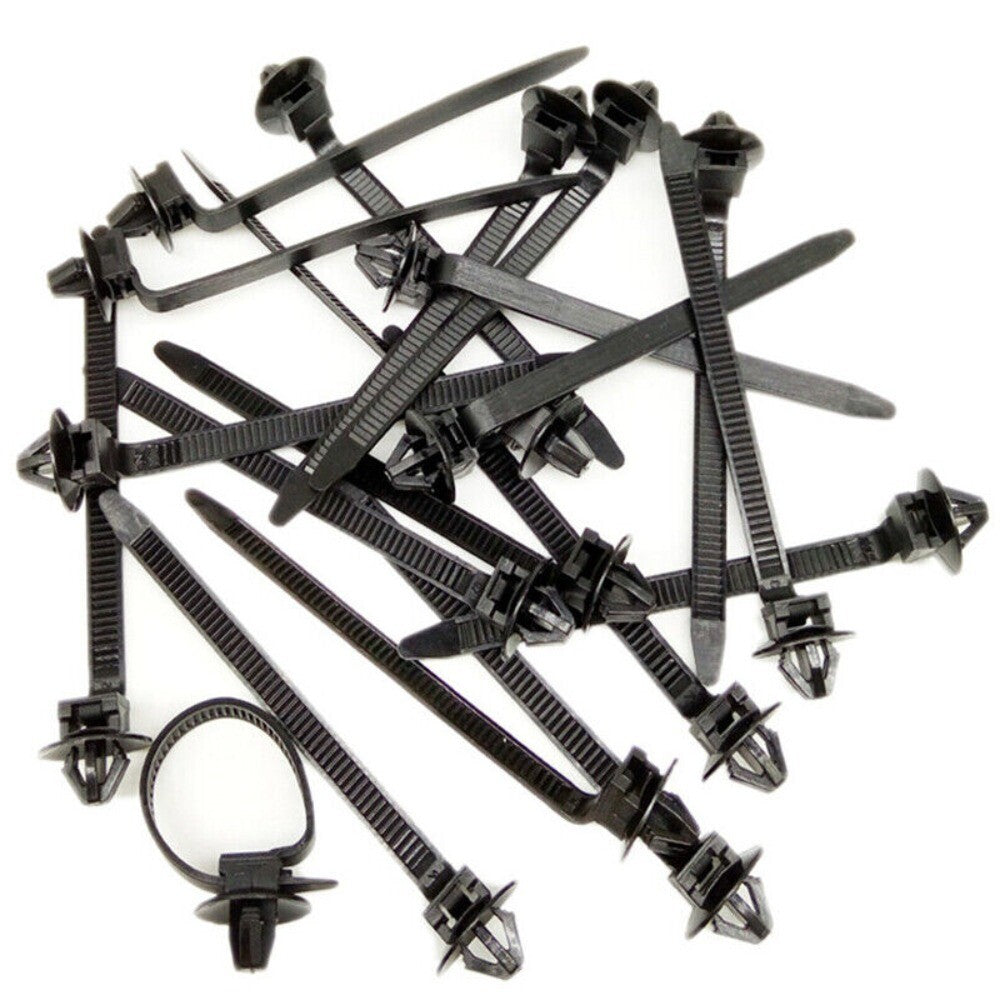 50x Nylon Car Cable Strap Push Mount Wire Tie Retainer Clip Clamp Universal New n