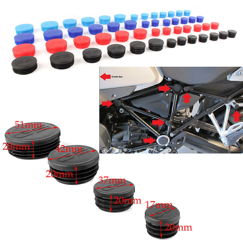 for BMW R1200GS LC ADV 13-16 Deep Frame End Cap Hole Plug Decor Cover Kit Blue