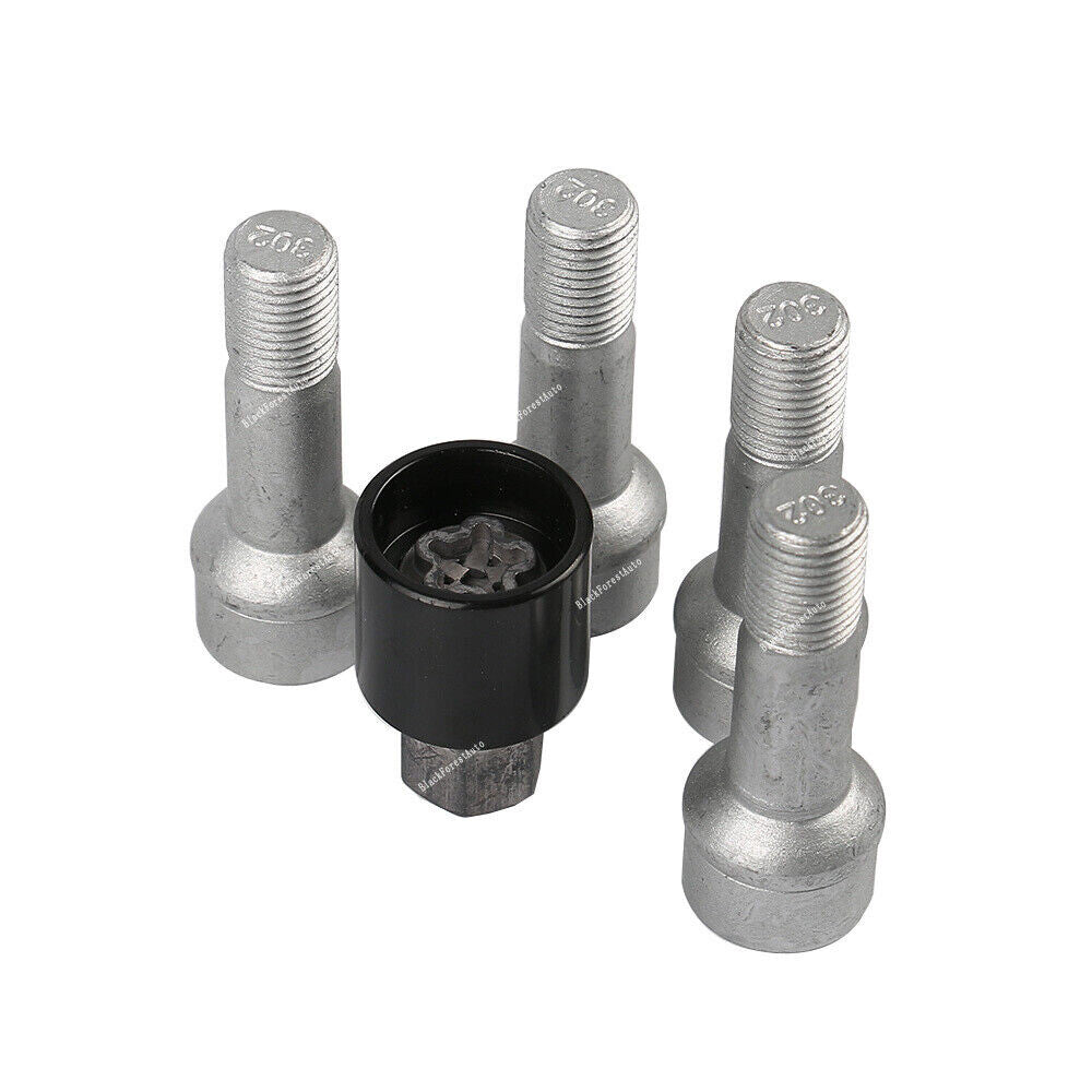 5pcs Wheel Set Studs Lugs Long Safety Bolts A0019901707 Fit for Benz M14x1.5x45 Q