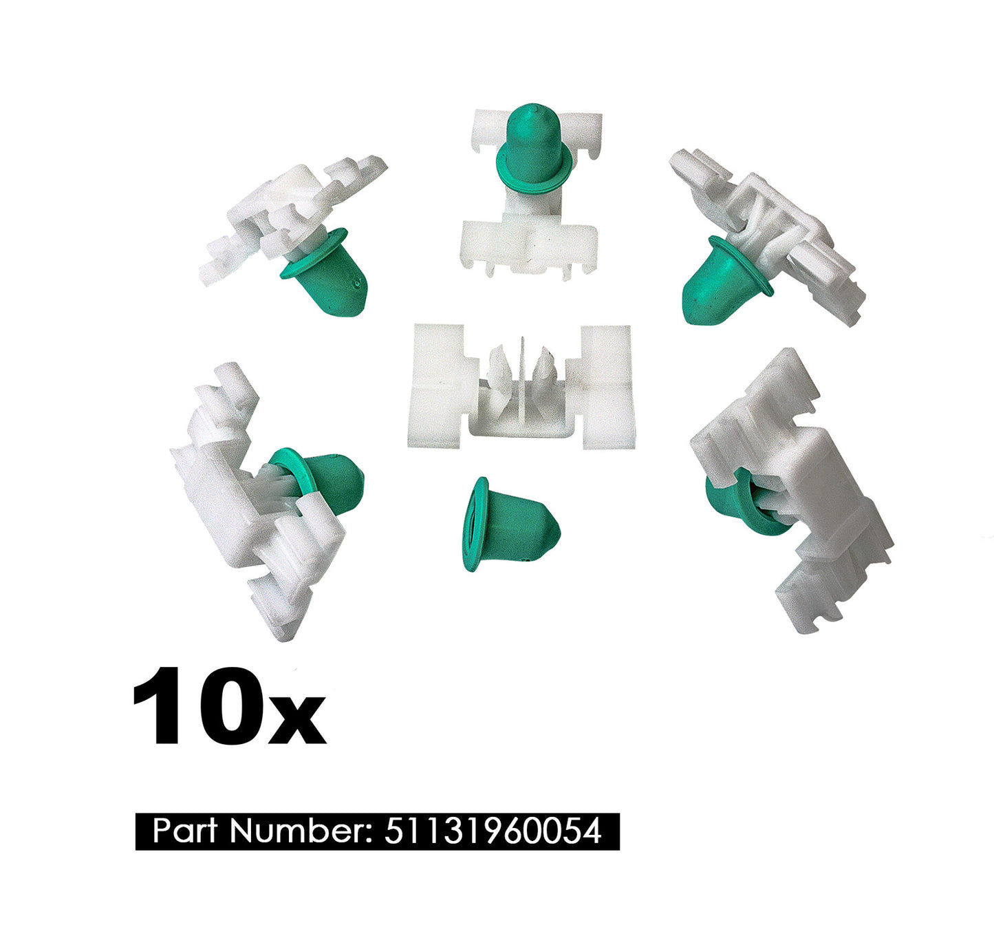 10X DoorTrim Strip Moulding Clips Retainer Fastener Fit for BMW 3 Series 51131960054