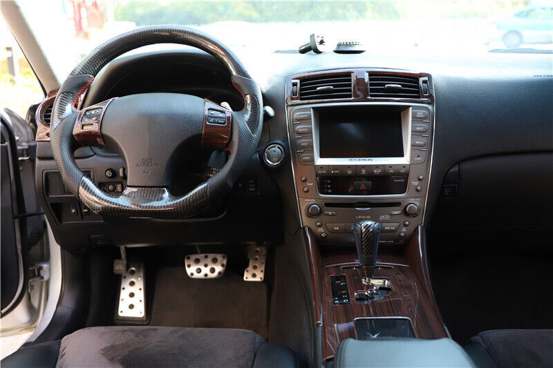 Car Inner Steering Wheel Button Frame Trim 2 Fit for Lexus IS 2006-11 Red Wood