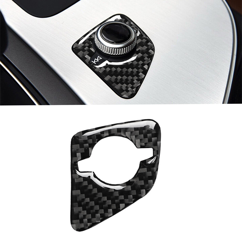 2X Carbon Fiber Front Door Control Cover Trim For Hilux 2015-21 Type A v