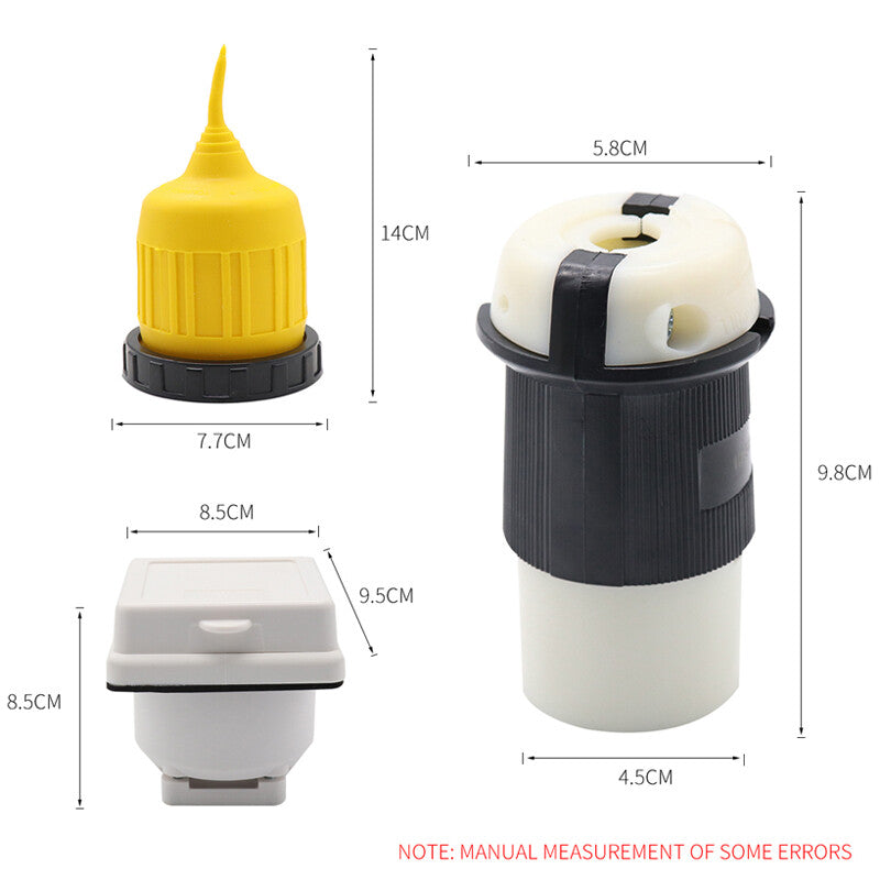 30Ah Imported Twist Lock Female Connector for Vehicles and Ships - Imported PVC+Copper/CCA n