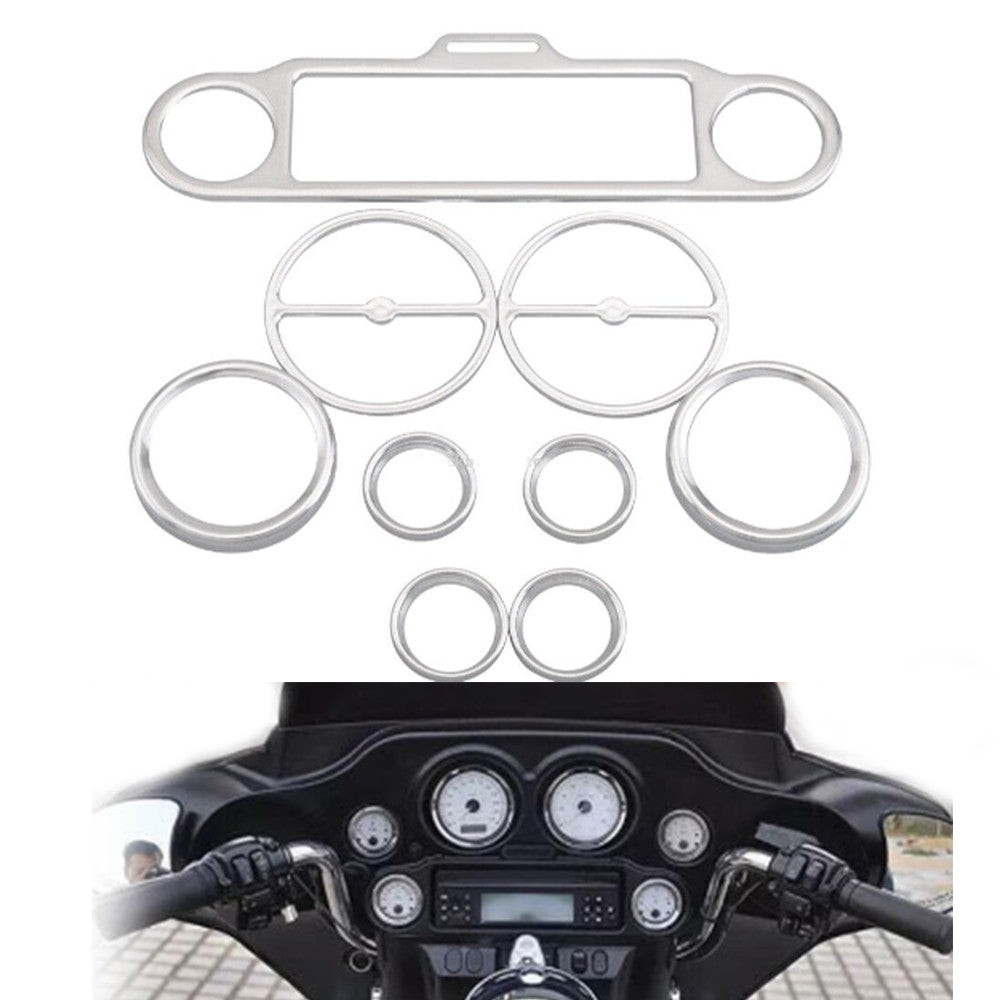 Chrome internal rectifier gauge speaker trim kit for Harley Street Glide 1996 - 2013 - n