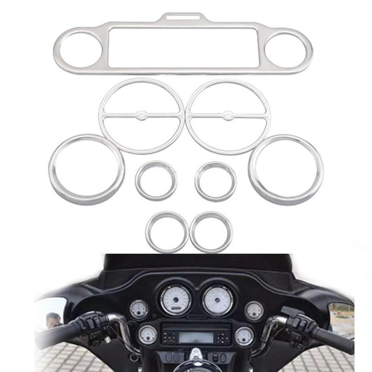 Chrome internal rectifier gauge speaker trim kit for Harley Street Glide 1996 - 2013 - n