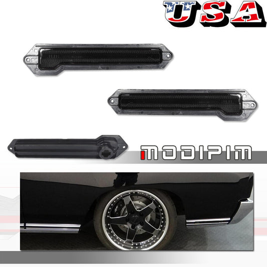 Front and rear smoked side marker light lenses for 1970 - 1972 for Monte Carlo - v