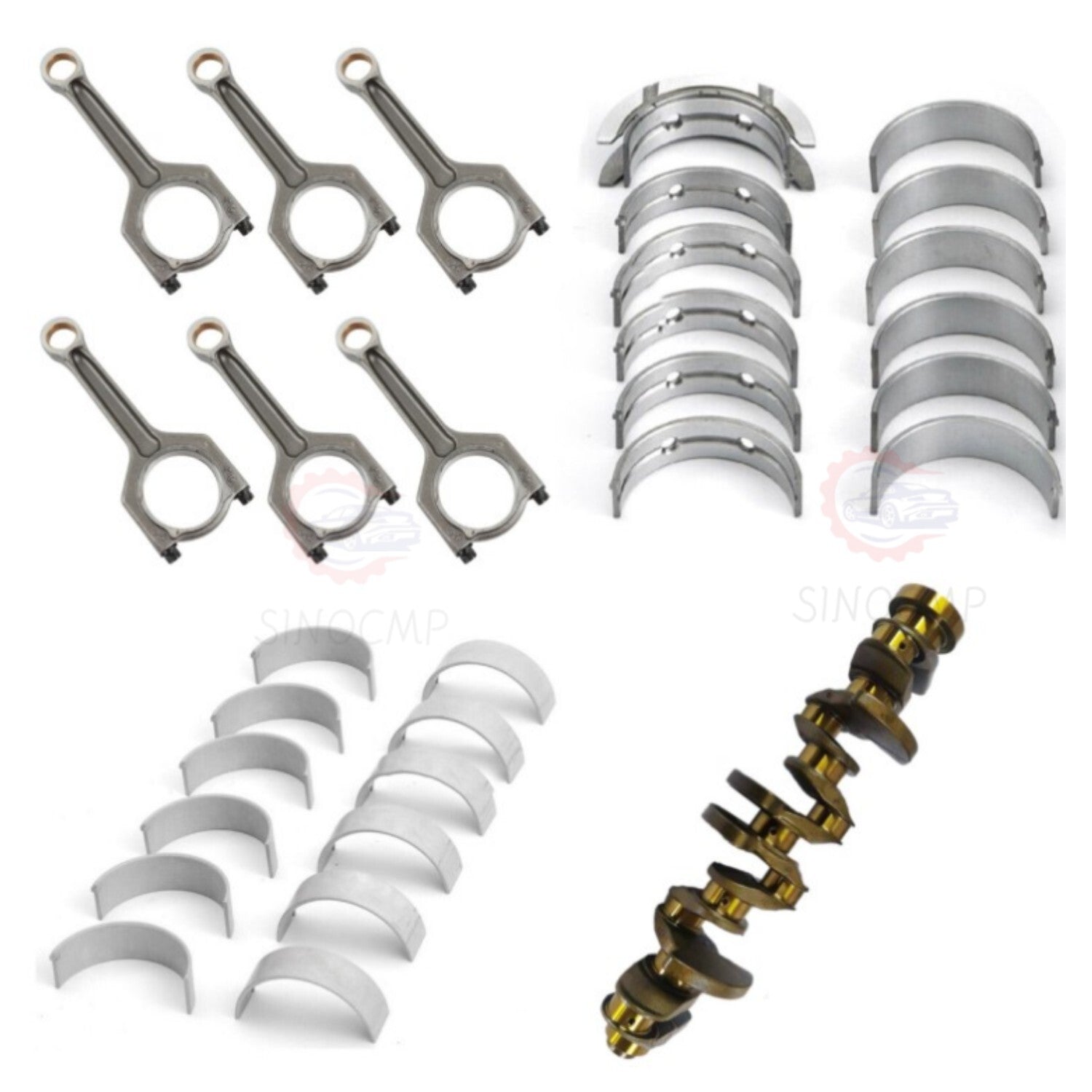 N55 3.0L Engine Crankshaft w/ Crankshaft Main Bearings Guide Set for BMW 128i US
