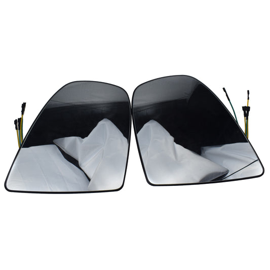 Two-piece heated left side mirror for 2007-14 for BMW X5, X6, E70, E71, E72 Q