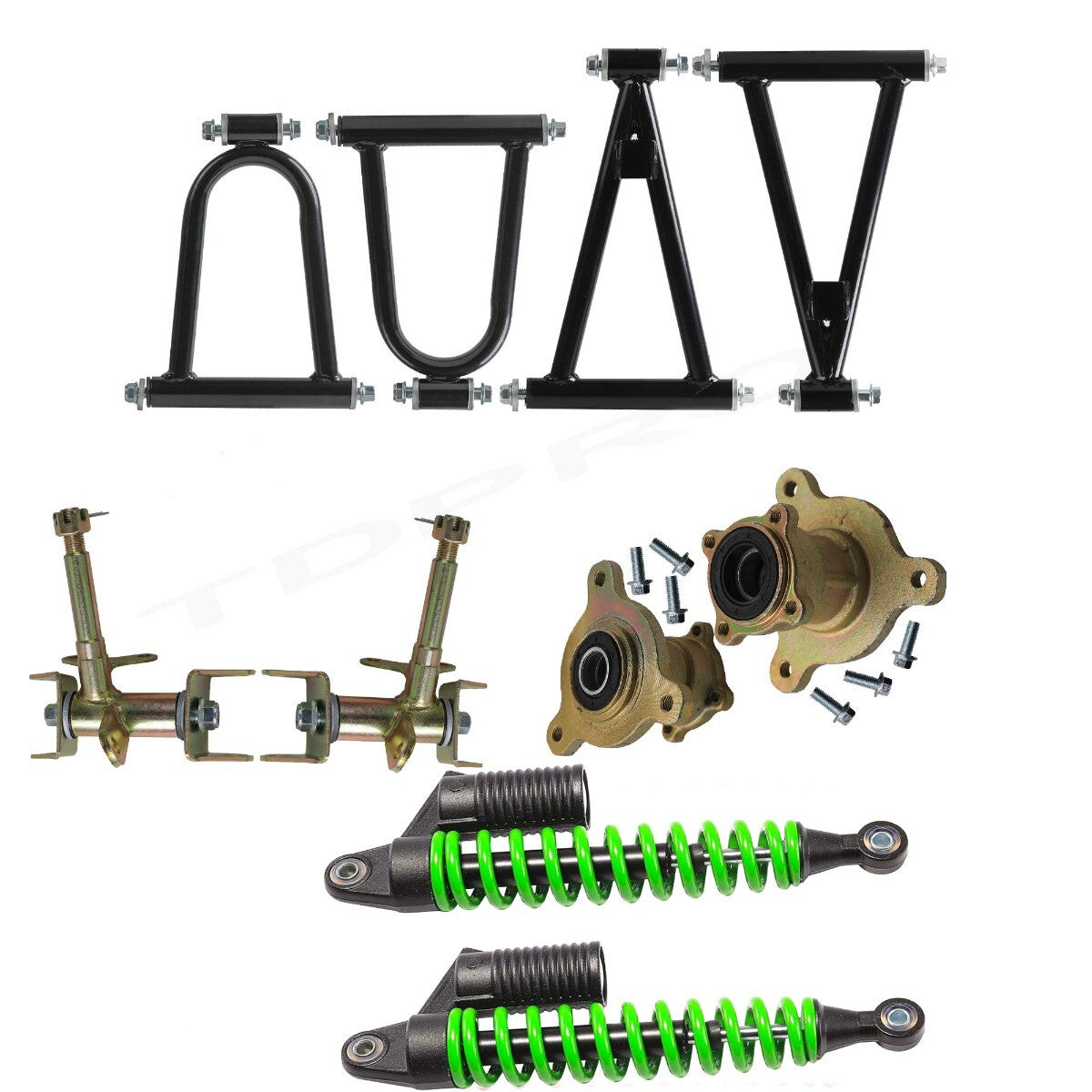 Steering strut joint main shaft hub kit shock absorber control arm suitable for all-terrain vehicles and go-karts