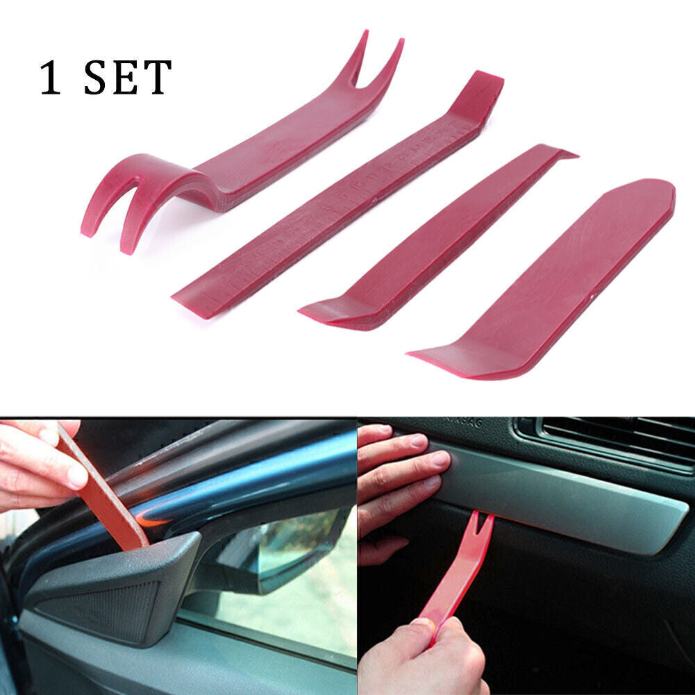 4x Car Radio Door Clip Panel Trim Dash Audio Plastic Removal Pry Tools Moulding Q