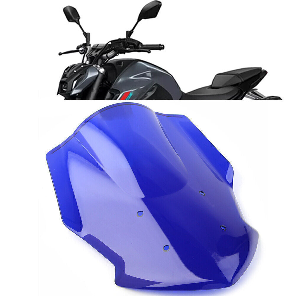 Motorcycle Windshield Windscreen Deflector Blue for Yamaha MT-07 2018-2020