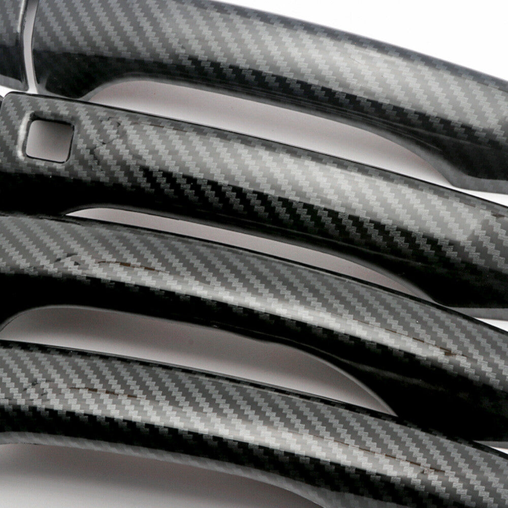 for Hyundai for Elantra 2017-2020 Black Carbon Fiber Texture Door Handle Cover Trim