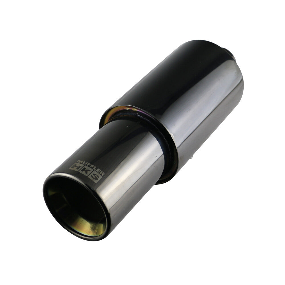 Black 2 inlet Straight Flow Racing Exhaust Muffler Outlet 4inch Body 5 450mm