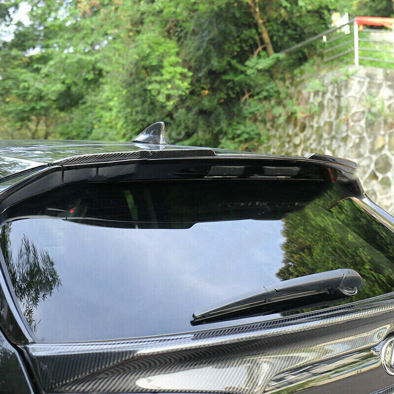 for LEXUS NX200 200t 300h 2015-21 Carbon Fiber Rear Trunk Wing Spoiler Lip Trim n