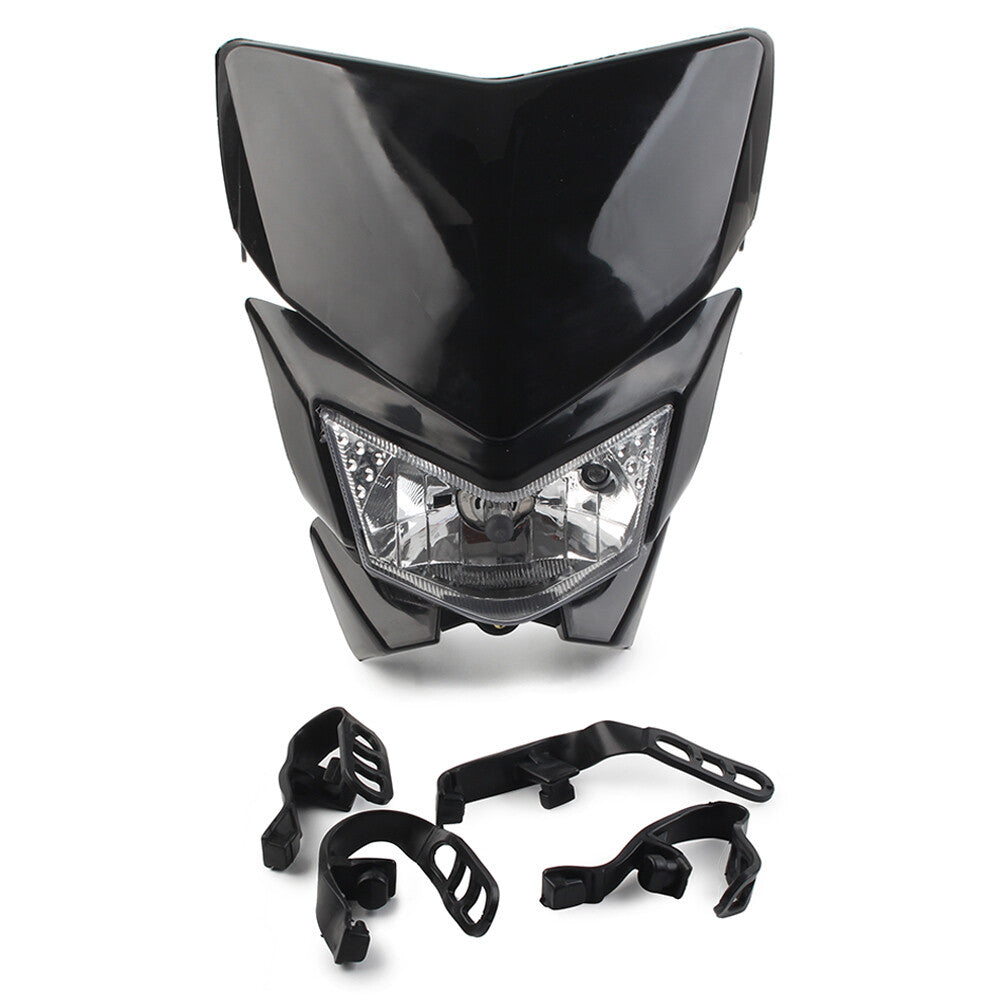 Motorcycle Front Headlight Head Lamp12v 35w Mx Enduro Dirt Trail Bike 250cc