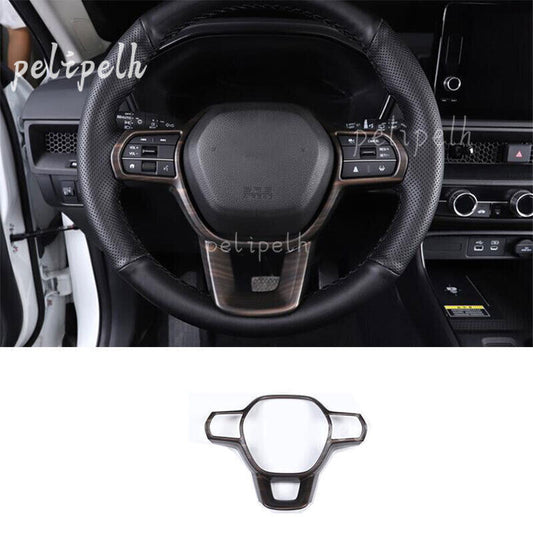 for Honda CR-V CRV 2023-2024 Wood Grain Style Steering Wheel Frame Cover Trim