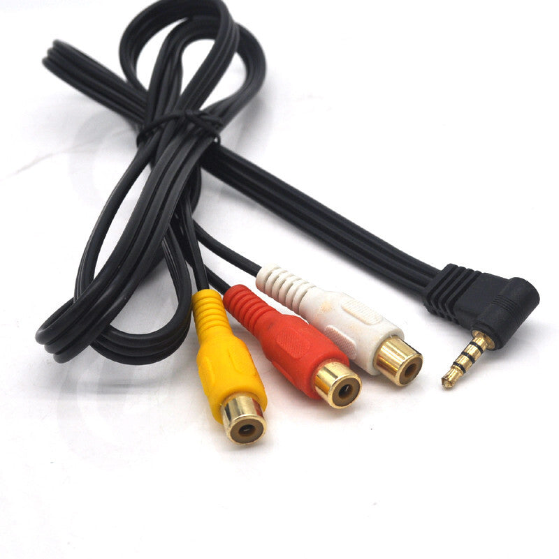 AUX music mp3 Conversion/Video Input Cable RCA 1m 3.5mm for Alpine KCE-250IV