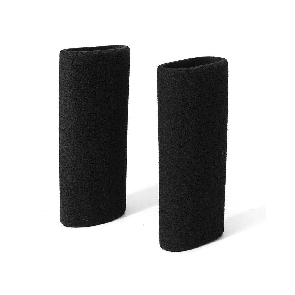 2pcs Black Motorcycle Anti Vibration Slip-on Foam Grip Handlebar Cover Q
