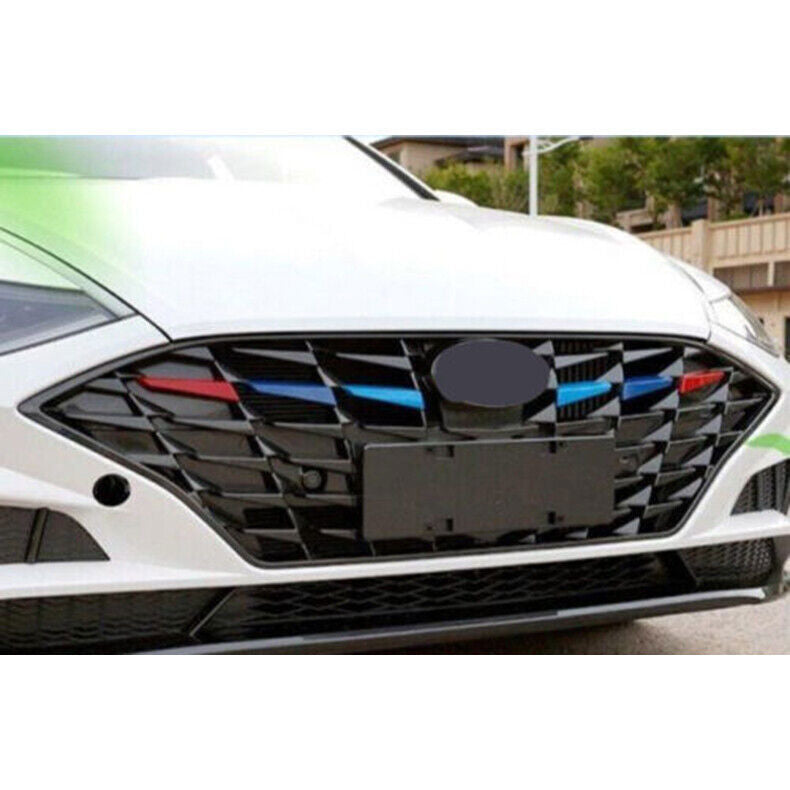 for Hyundai Sonata 2020-2023 3-Color Front Center Mesh Grille Grill Strip Trim*6