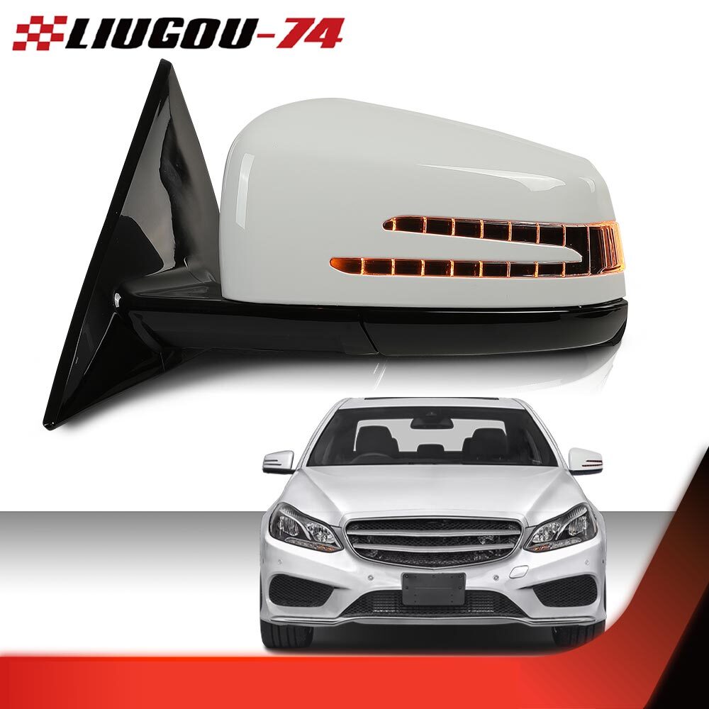 Left Driver Side White Mirror Fits for Mercedes Coupe E350 E400 E550 2DR 10-17- v