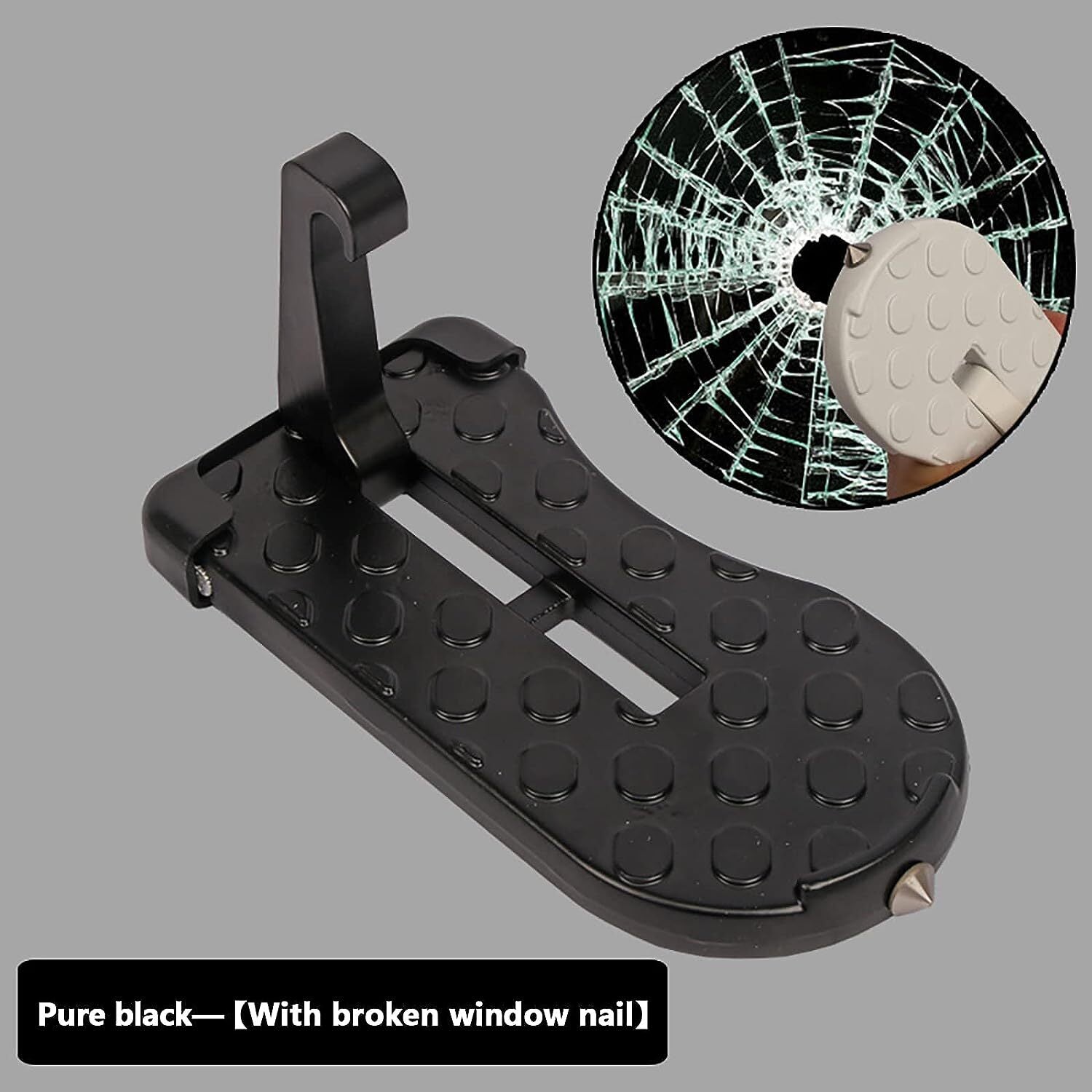 Black Folding Car Door Latch Hook Step Foot Pedal Ladder for Jeep Truck SUV