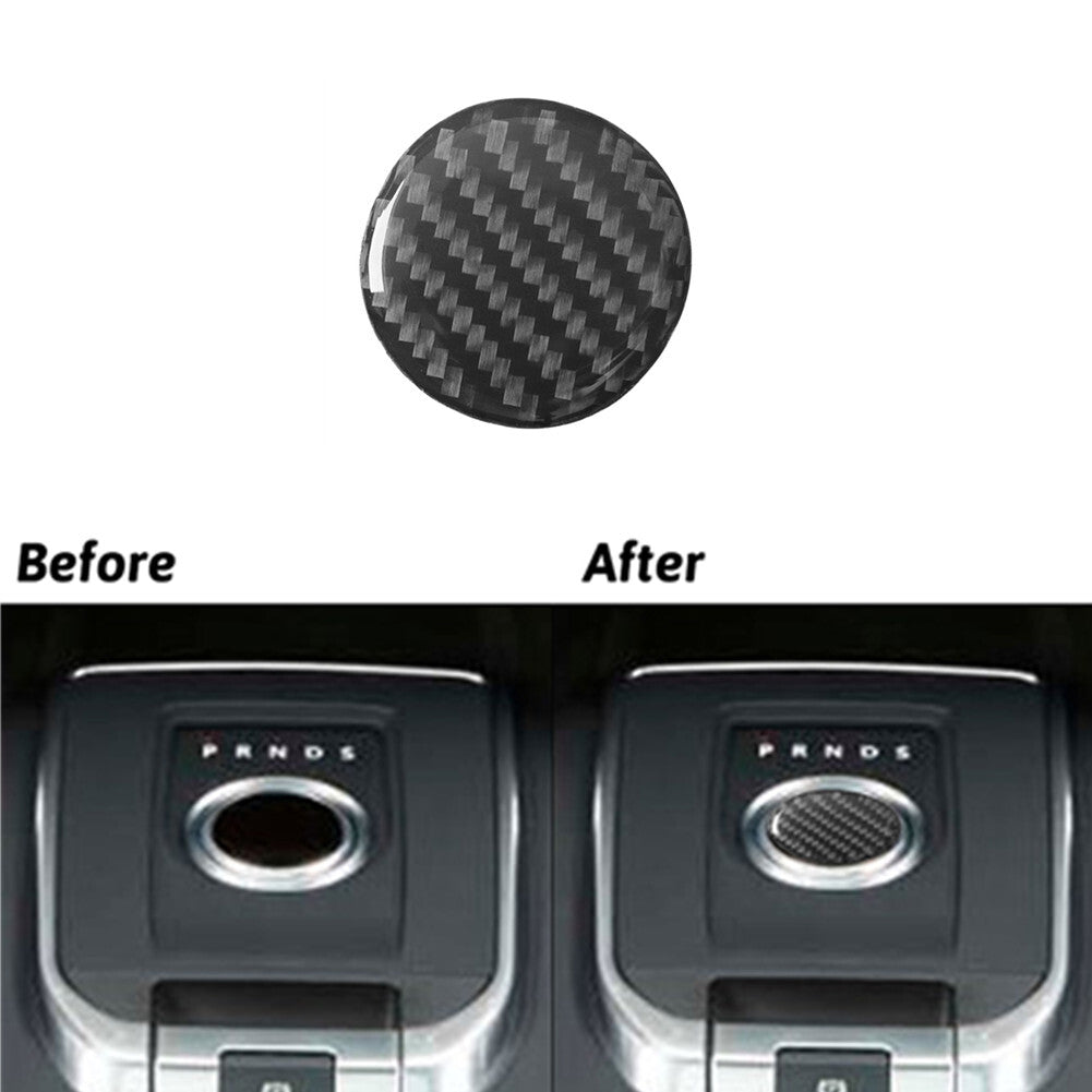 Carbon Fiber Shifter Knob Cover Trim for Land Rover Discovery Sport 2015-2019