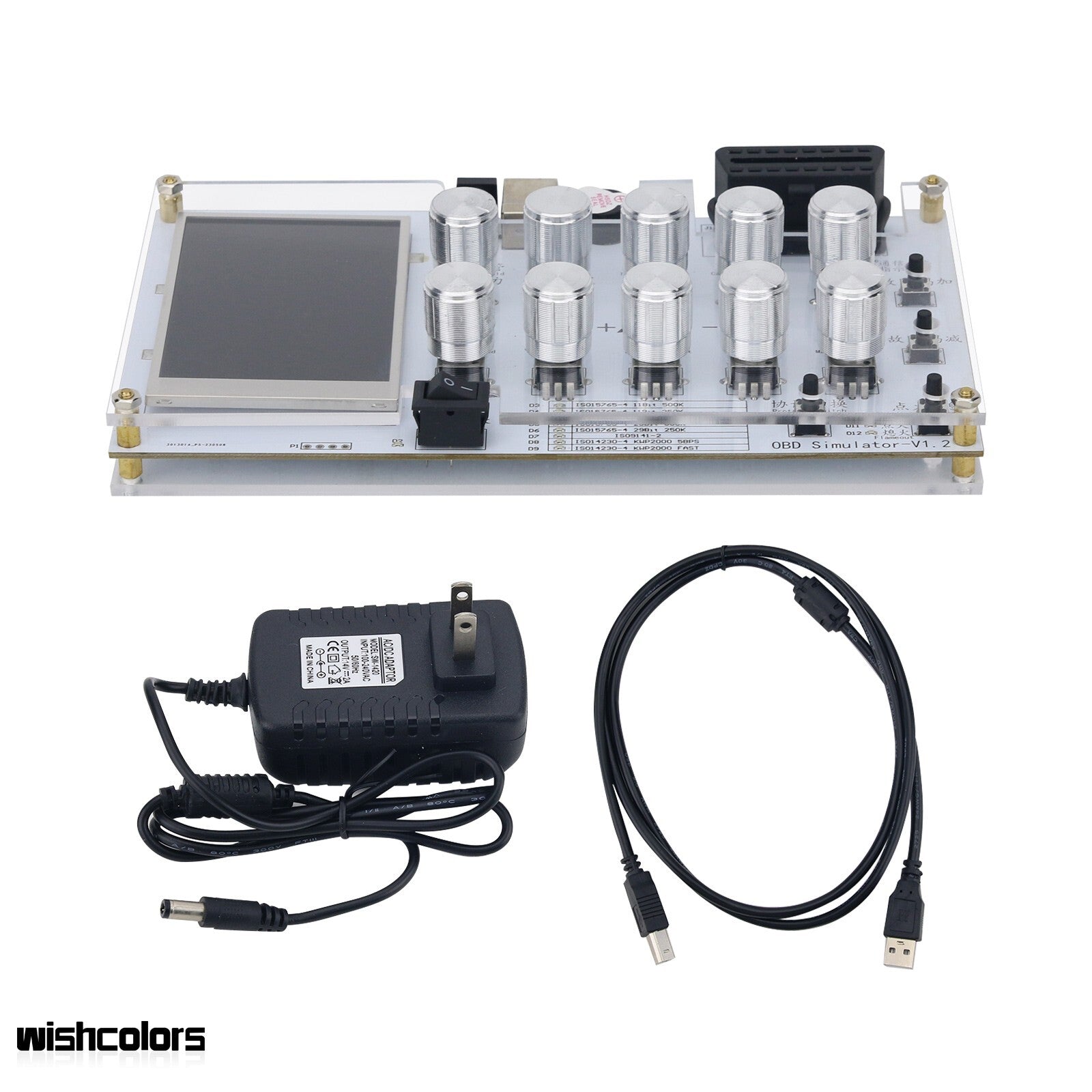 ECU OBD Simulator+LCD Screen  Accessories for Passenger Car ELM327 Development