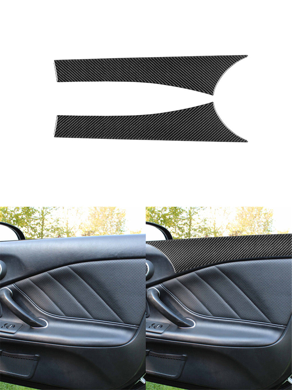 Carbon fiber ABS window lift switch panel cover decoration 4X suitable for Kia Seltos 2020-2023- v
