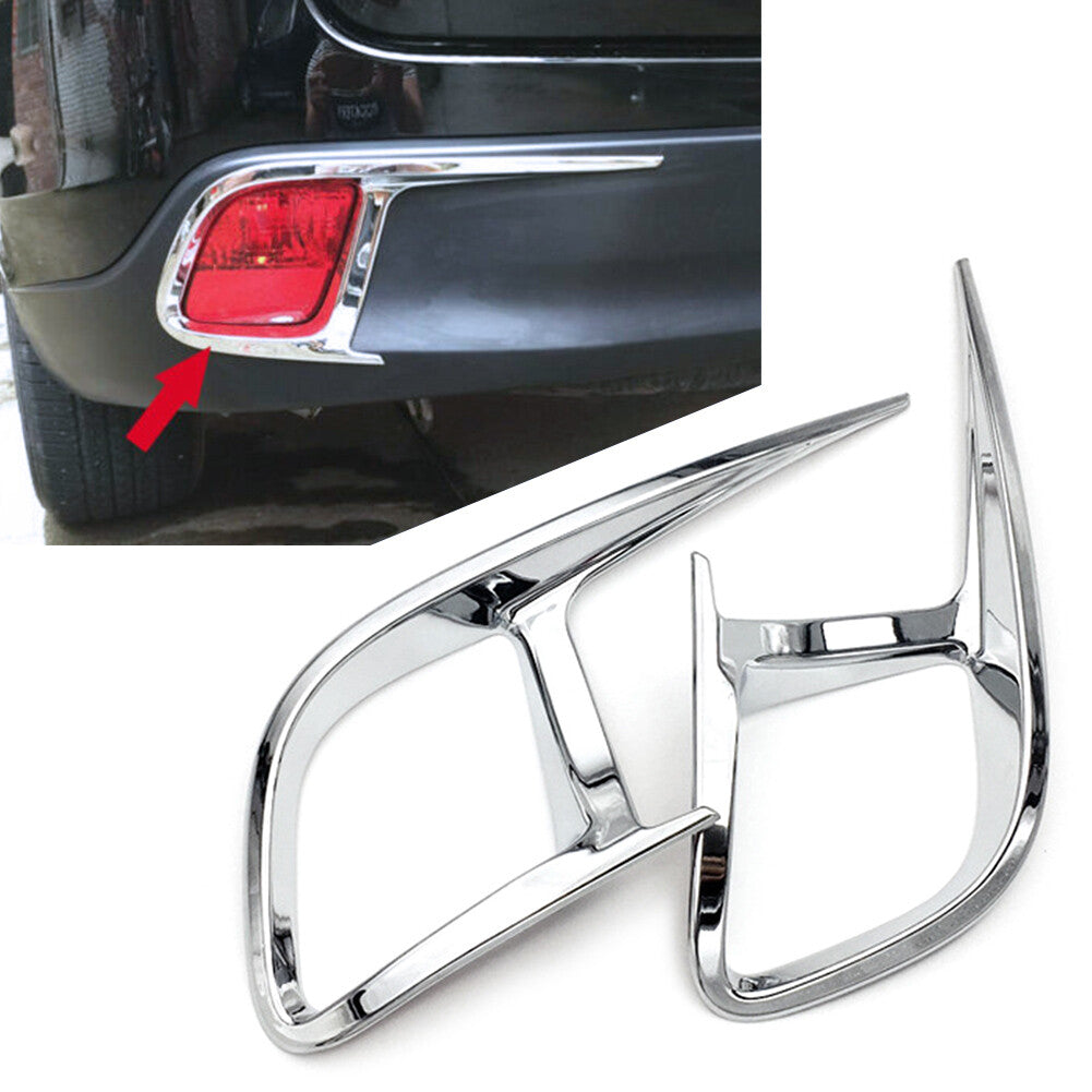 Chrome Rear Bumper Fog Light Cover Trim For 2015-2020 2016 17 for Toyota Highlander