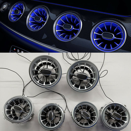 6x led Illuminated Turbo air ac vent purifier for Mercedes E class W213 16-2023 v